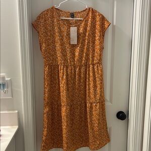 NWT Emory Rose Orange Floral Midi Dress